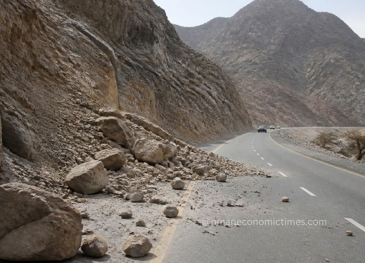 Mountain Rockfall Disruption Prompts Drivers’ Safety Alert on Muscat Route in Ibri